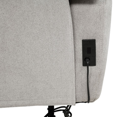 Sylmar Dove Grey 3-piece Chenille Power Reclining Sofa Set - Ornate Home