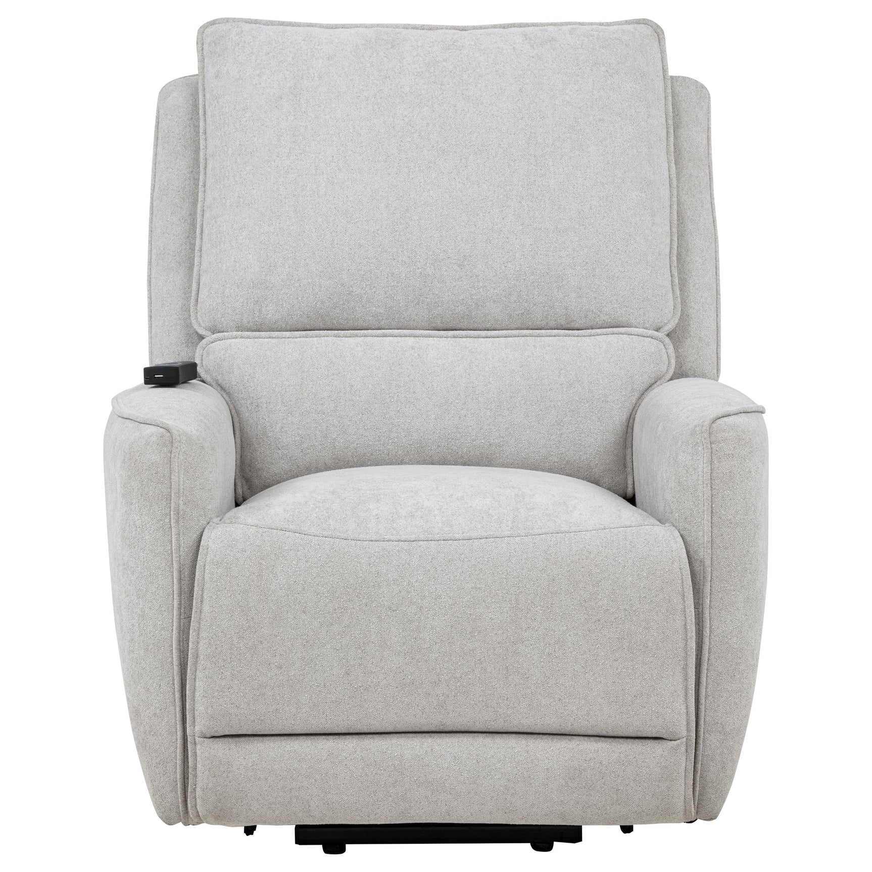 Sylmar Dove Grey Chenille Upholstered Dual Power Lift Recliner - Ornate Home
