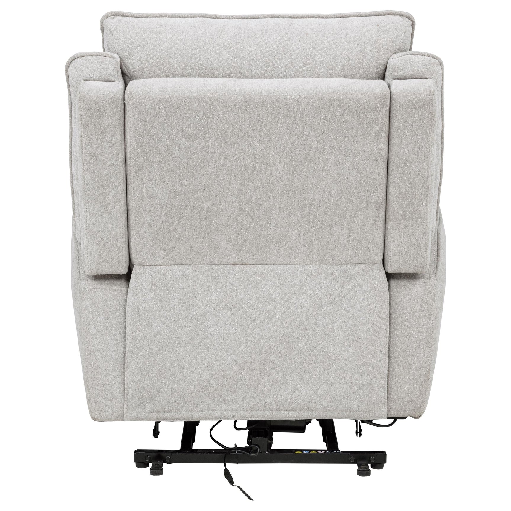 Sylmar Dove Grey Chenille Upholstered Dual Power Lift Recliner - Ornate Home