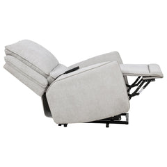 Sylmar Dove Grey Chenille Upholstered Dual Power Lift Recliner - Ornate Home