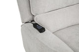 Sylmar Dove Grey Chenille Upholstered Dual Power Lift Recliner - Ornate Home