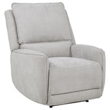 Sylmar Dove Grey Chenille Upholstered Power Recliner - Ornate Home
