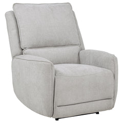 Sylmar Dove Grey Chenille Upholstered Power Recliner - Ornate Home