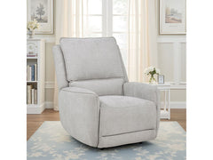 Sylmar Dove Grey Chenille Upholstered Power Recliner - Ornate Home