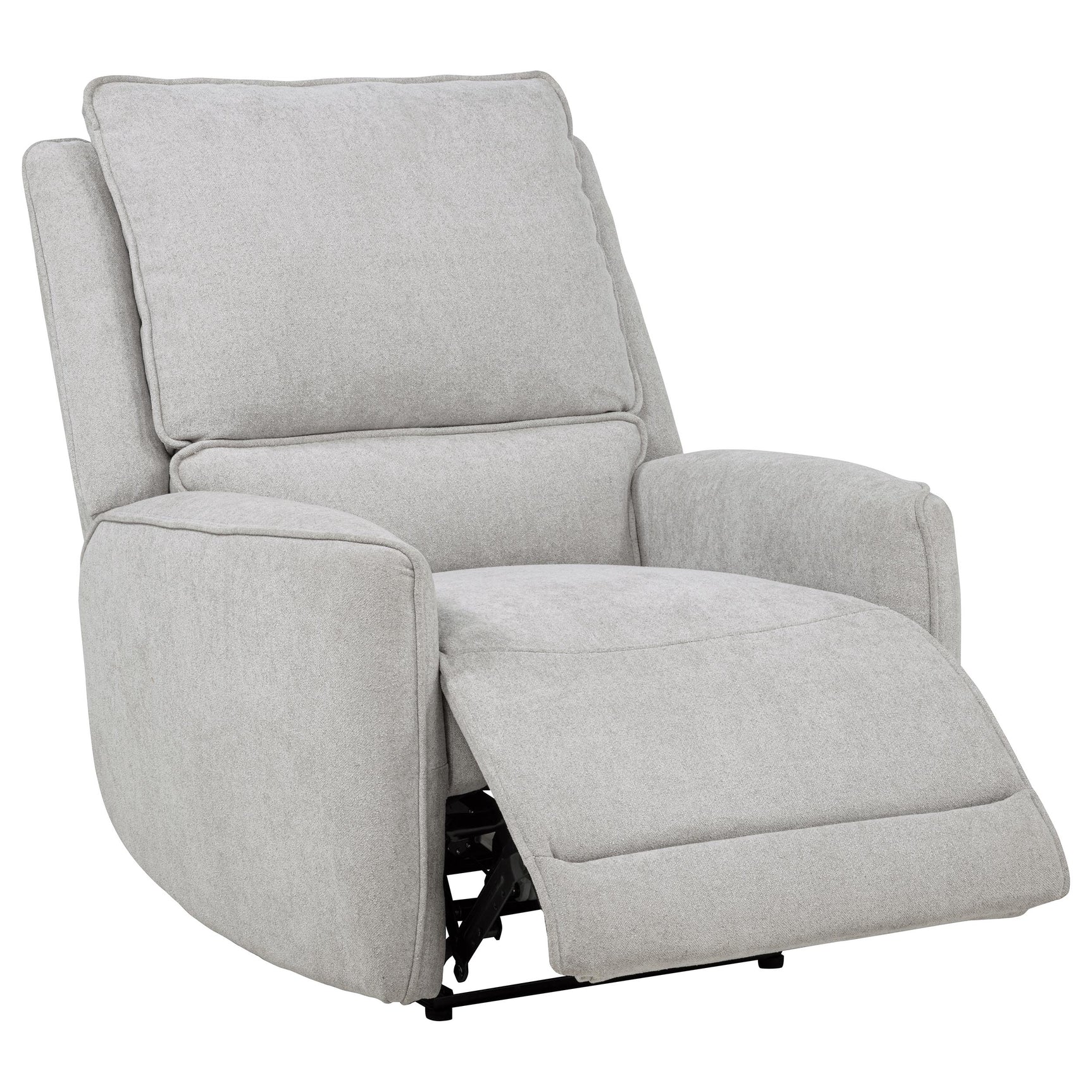 Sylmar Dove Grey Chenille Upholstered Power Recliner - Ornate Home