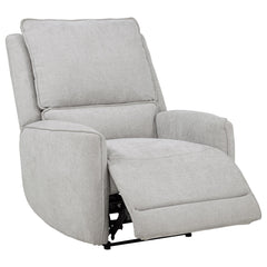 Sylmar Dove Grey Chenille Upholstered Power Recliner - Ornate Home