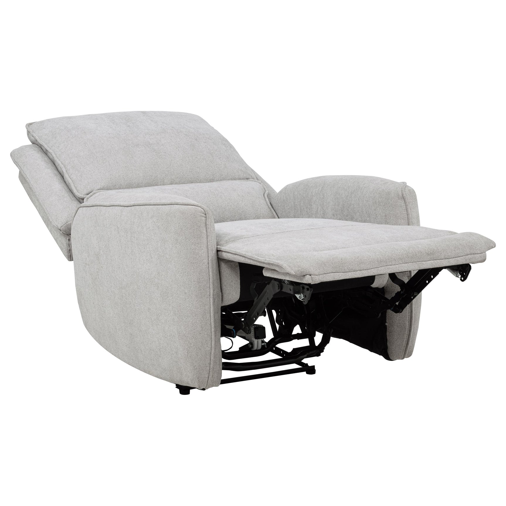 Sylmar Dove Grey Chenille Upholstered Power Recliner - Ornate Home