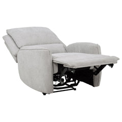 Sylmar Dove Grey Chenille Upholstered Power Recliner - Ornate Home