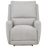 Sylmar Dove Grey Chenille Upholstered Power Recliner - Ornate Home