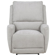 Sylmar Dove Grey Chenille Upholstered Power Recliner - Ornate Home