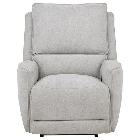 Sylmar Dove Grey Chenille Upholstered Power Recliner - Ornate Home
