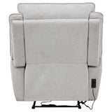 Sylmar Dove Grey Chenille Upholstered Power Recliner - Ornate Home
