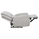 Sylmar Dove Grey Chenille Upholstered Power Recliner - Ornate Home