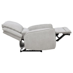 Sylmar Dove Grey Chenille Upholstered Power Recliner - Ornate Home
