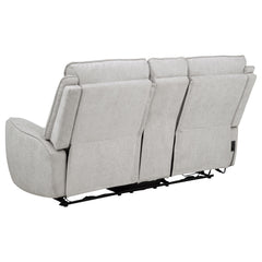 Sylmar Dove Grey Chenille Upholstered Power Reclining Loveseat - Ornate Home