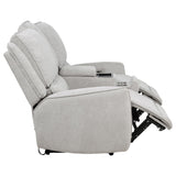Sylmar Dove Grey Chenille Upholstered Power Reclining Loveseat - Ornate Home