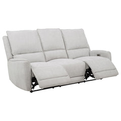 Sylmar Dove Grey Chenille Upholstered Power Reclining Sofa - Ornate Home