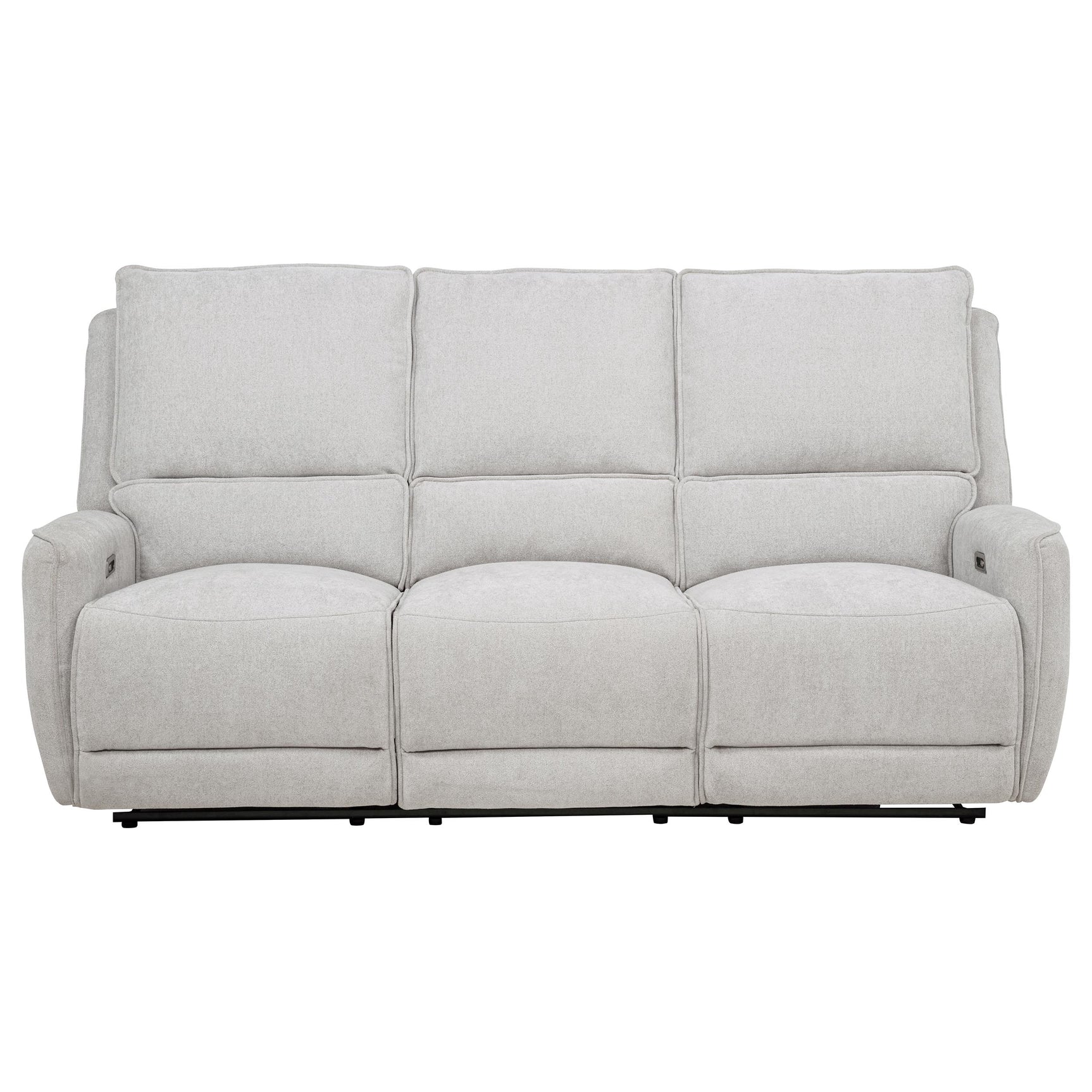 Sylmar Dove Grey Chenille Upholstered Power Reclining Sofa - Ornate Home