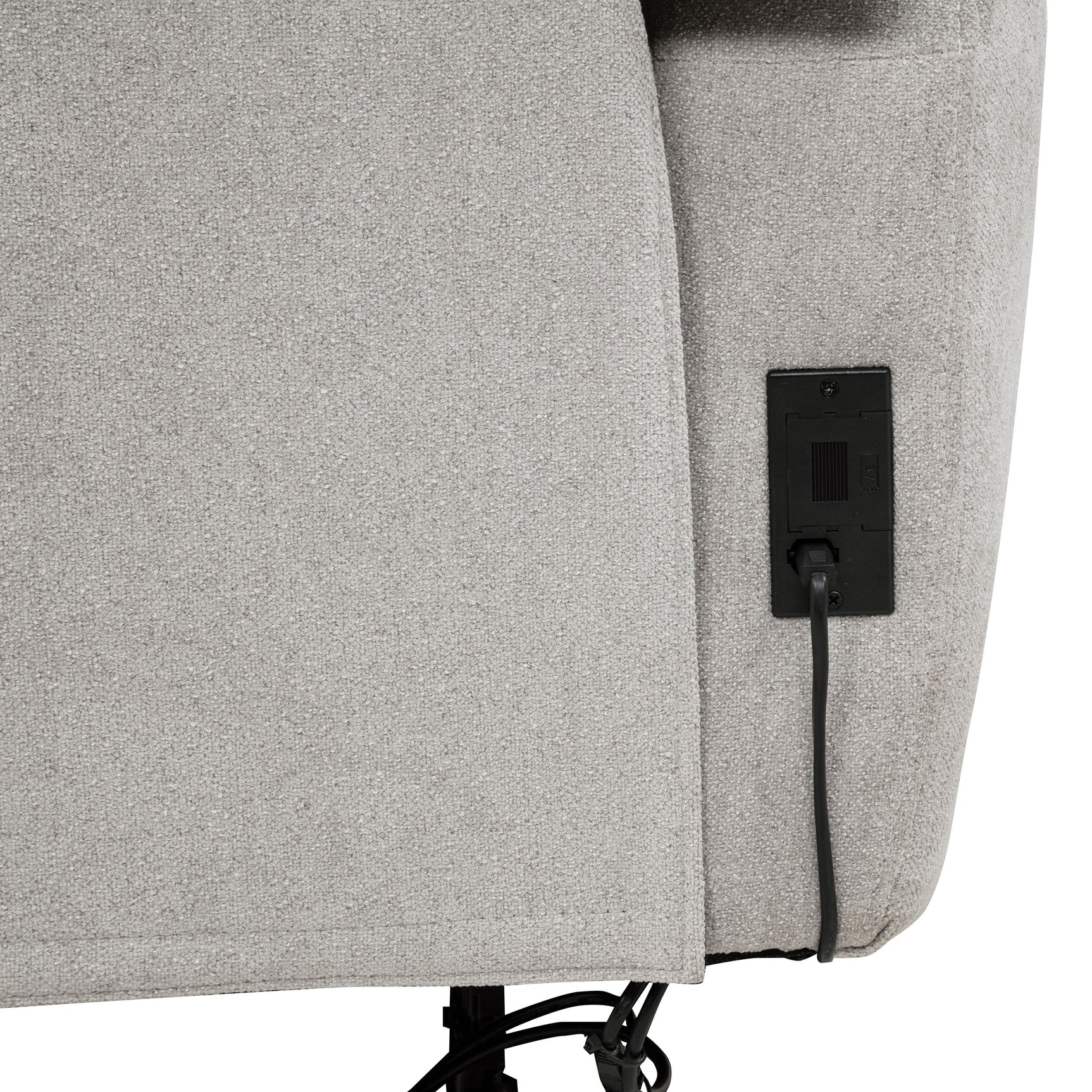 Sylmar Dove Grey Chenille Upholstered Power Reclining Sofa - Ornate Home