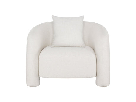 Sylvia Accent Chair in Angora - Ornate Home
