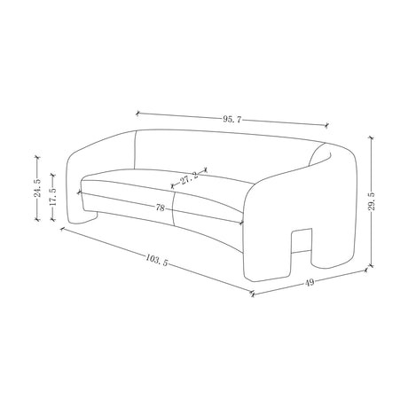 Sylvia Sofa in Gold Dust - Ornate Home