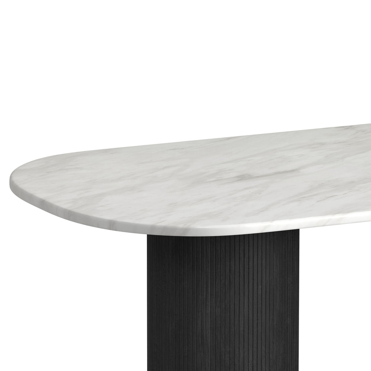 Sylvie Black/White 5-Piece Standard Height Dining Set with Grain (Oval Table & Four Chairs) - Ornate Home