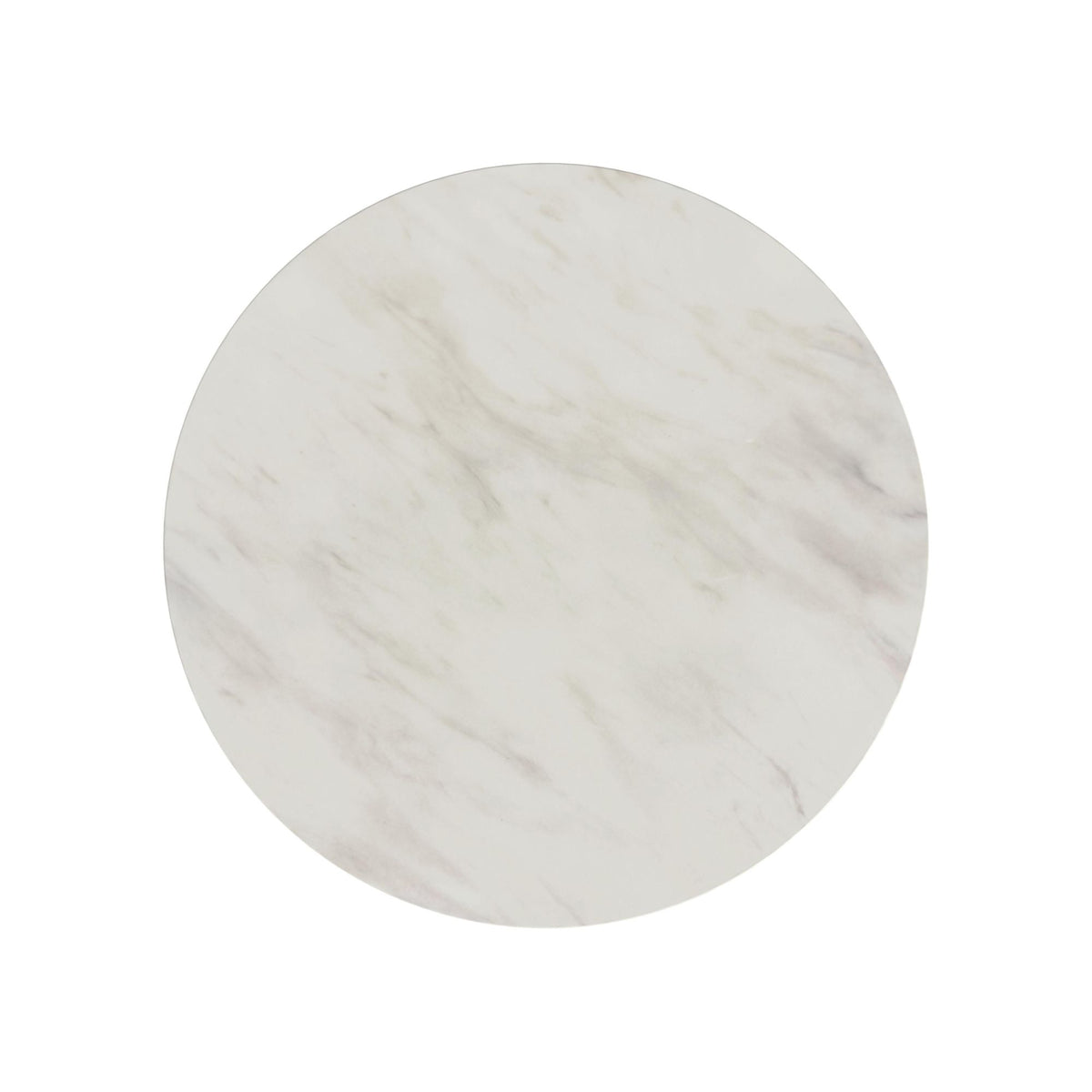 Sylvie Black/White Round Dining Table with Faux Marble Top with Grain - Ornate Home