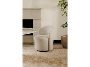 Sylvie Cream Outdoor Swivel Dining Chair - Ornate Home