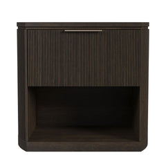 Sylvie Dark Brown 1-Drawer Nightstand with Touch Light LED - Ornate Home