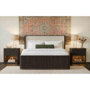 Sylvie Dark Brown 3-Piece King UPH Bedroom Set - Ornate Home