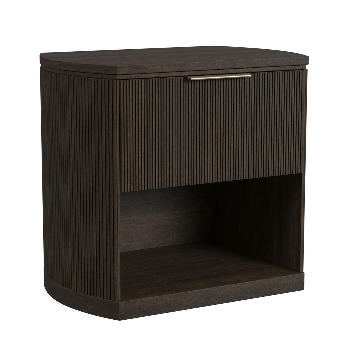 Sylvie Dark Brown 4-Piece Wall Bed King Bedroom Set with 2 Nightstands & Dresser - Ornate Home