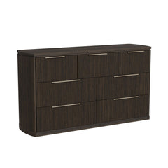 Sylvie Dark Brown 5-Piece King UPH Bedroom Set - Ornate Home
