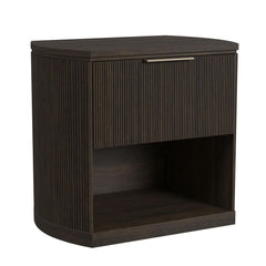 Sylvie Dark Brown 5-Piece Wall Bed King Bedroom Set with 2 Nightstands, Dresser & Chest - Ornate Home