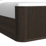 Sylvie Dark Brown 5-Piece Wall Bed Queen Bedroom Set with 2 Nightstands, Dresser & Chest - Ornate Home