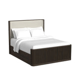 Sylvie Dark Brown/White 3-Piece Queen UPH Bedroom Set - Ornate Home