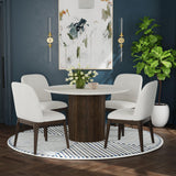 Sylvie Dark Brown/White Dining Side Chair (Set of 2) - Ornate Home