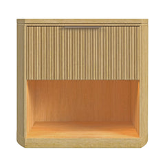 Sylvie Natural 1-Drawer Nightstand with Touch Light LED - Ornate Home