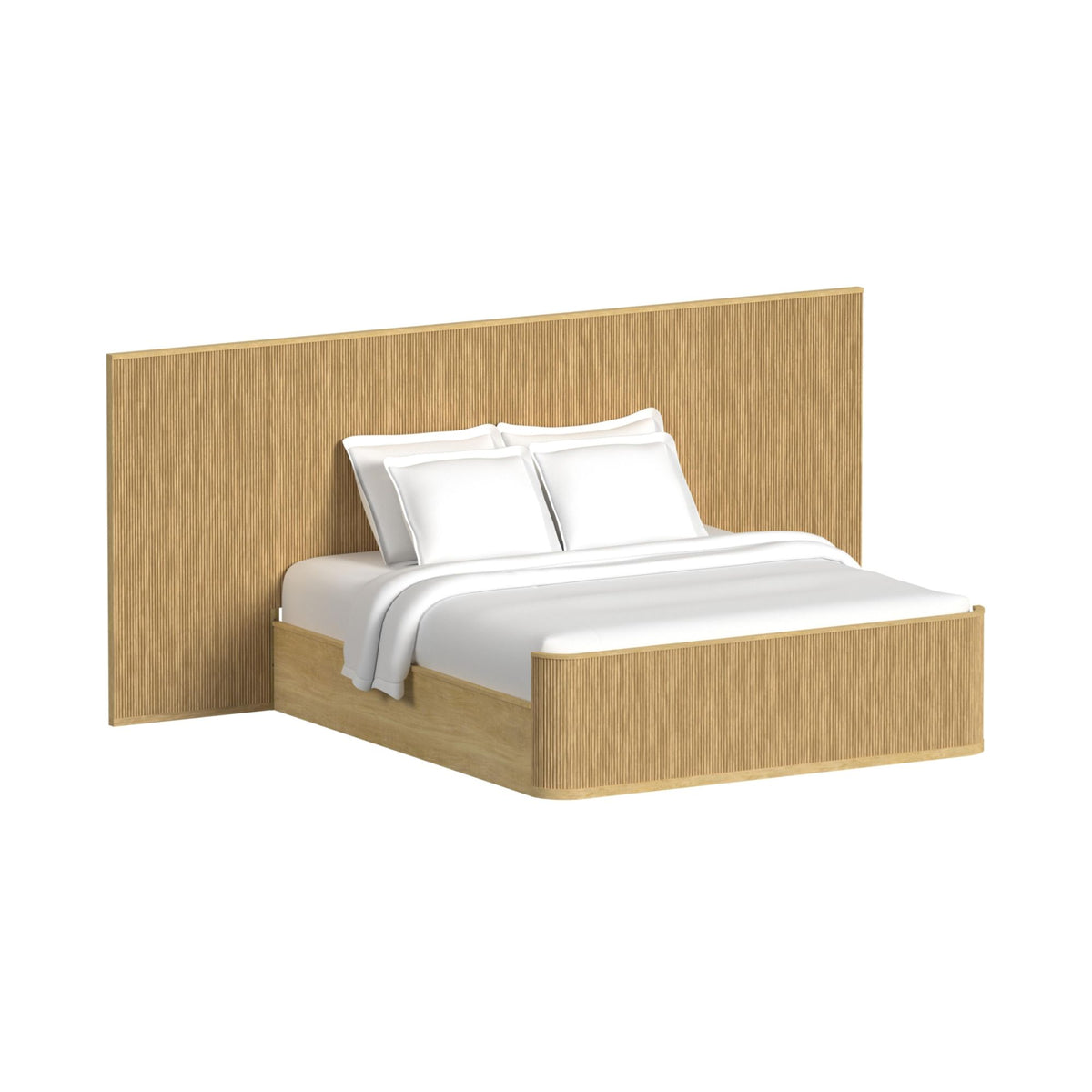 Sylvie Natural 3-Piece Wall Bed King Bedroom Set - Ornate Home