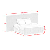 Sylvie Natural 4-Piece Wall Bed King Bedroom Set with 2 Nightstands & Dresser - Ornate Home