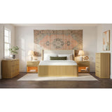 Sylvie Natural 5-Piece King UPH Bedroom Set - Ornate Home