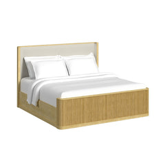 Sylvie Natural 5-Piece King UPH Bedroom Set - Ornate Home