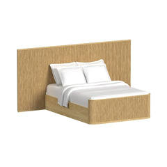 Sylvie Natural 5-Piece Wall Bed Queen Bedroom Set with 2 Nightstands, Dresser & Chest - Ornate Home