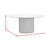 Sylvie Natural/White 2-Piece Occasional Table Set with Faux Marble Top and Base - Ornate Home