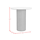 Sylvie Natural/White 2-Piece Occasional Table Set with Faux Marble Top and Base - Ornate Home
