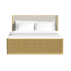 Sylvie Natural/White King UPH Bed - Ornate Home
