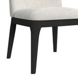 Sylvie Black/White 5-Piece Standard Height Dining Set with Grain (Round Table & Four Chairs) - Ornate Home