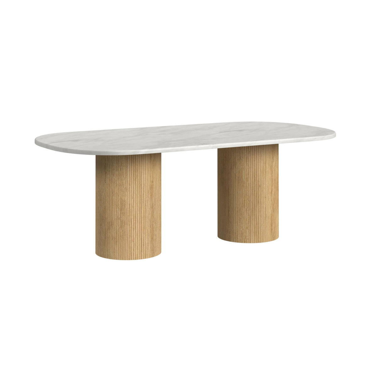 Sylvie Natural/White 5-Piece Standard Height Dining Set