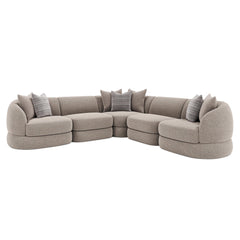Sylvio Greige Sectional - Ornate Home