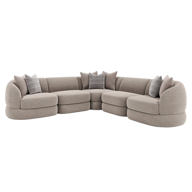 Sylvio Greige Sectional - Ornate Home