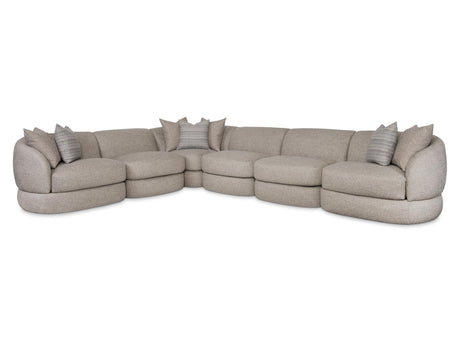 Sylvio Grey Fabric Sectional - Ornate Home